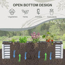 Domi Raised Garden Beds Outdoor, 8x4x1.5Ft Thickening Tall Metal Rectangular Deep Root Box Planter for Vegetables, Flowers, Herbs, and Succulents 1.5" Deep w/ 342 Gallon Capacity - Silvery by GreenHaven Gardens