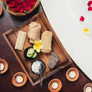 Ottoman Tray | Decorative Coffee Table Tray with Handles - Wooden, 17x13 Inch - Includes 4 Coasters - Ideal for Ottoman, Breakfast by CozyNest Decor