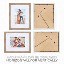 Sheffield Home 4 Piece Gallery Wall Frame Set, 8x10 Inch, Light Natural by CozyNest Decor
