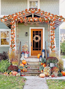 DearHouse 6ft Pumpkin Fall Maple Leaves Garland - Artificial Autumn Foliage Hanging Vine for Thanksgiving, Home, Wedding, Fireplace, Party, Christmas Decor (Orange & Brown) by CozyNest Decor