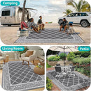HEBE Outdoor Rug Waterproof 8x10, Reversible Plastic Straw Rug RV Camping Rug, Indoor Outdoor Patio Mat Clearance, Outside Carpet for Porch,Deck,Camper,Balcony,Backyard,Picnic by GreenHaven Gardens
