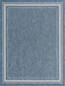 Unique Loom Outdoor Border Collection Area Rug - Soft Border (10' x 13' Rectangle, Blue/ Ivory) by GreenHaven Gardens