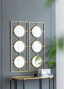 3 Mirror Piece Wall Mirror InRectangular Frame, Home Wall Decor For Bedroom Living Room by Unique Piece Furniture