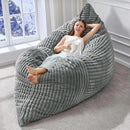 Hobestluk 3 in 1 Bean Bag Chair Giant Bean Bag Chairs Convertible Bean Bag Floor Cushion with Machine Washable Cover, Beanbag Chairs for Adult (Turquoise Grey) by CozyNest Decor