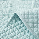 MarCielo 3-Piece 100% Cotton Oversized Bedspread Lightweight Quilt Coverlet Embroidery Farmhouse Bedding Set T0 (Aruba Blue, Oversized King (118"x106"))