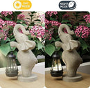 Solar Garden Statue 10 Inch Elephant Decor for Outside Yard Decoration Outdoor Unique Housewarming Gardening Birthday Gifts for Women Grandma by GreenHaven Gardens