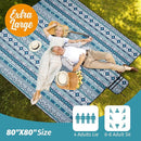 Picnic Blankets Extra Large Outdoor - Beach Blanket Waterproof Sandproof with Shoulder Strap, Machine Washable, Picnic Mat with Stakes for Grass Concert, Park, Lawn,Travel, Spring Summer. Blue by TinyTreasures Baby Boutique