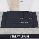 Front Door Mat, Heavy Duty Indoor Outdoor Entrance Door Mat, 72" x 24" Commercial Door Mats for Entryway, Durable Non-Slip Rubber Backing, Low-Profile Welcome Mats for Entry, Gray by GreenHaven Gardens