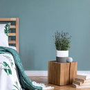 D'vine Dev 6 Inch Ceramic Planter Pot with Drainage Hole and Saucer, Indoor Cylinder Round Flower Pot, White/Speckled Grey, 94-O-C-6 by GreenHaven Gardens