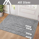 COSY HOMEER-Door-Mat-Non-Slip-Entryway-Rug 24”x36” Absorbent Welcome Mats Washable Dirt Trapper Door Mat Entrance Floor Mats for Front Back Doormats and Wet Shoes,Grey by CozyNest Decor