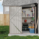 4x8 FT Metal Outdoor Lean to Storage Shed, Lean to Garden Shed Utility Tool Shed, Heavy-Duty Outdoor Metal Wall Side Storage Sheds by GreenHaven Gardens