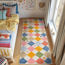 jinchan Runner Rug 2x5 Kids Hallway Washable Rug Indoor Soft Non Slip Modern Diamond Carpet for Nursery Room Bedroom Kitchen Laundry Room Circus on Cream by CozyNest Decor