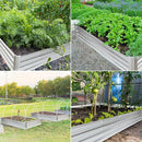 JERIA 12×4×1ft Raised Garden Bed with Support Rods,Galvanized Raised Garden Bed Kit Outdoor Metal Gardening Planter Box for Vegetable, Fruits, Flower by GreenHaven Gardens