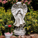 Garden Angel Figurines, Light Up Praying Angel Statues Outdoor Statue with Solar LED Lights for Patio, Lawn, Cemetary Grave Decoration, Sympathy Gift, 16.9" H by GreenHaven Gardens