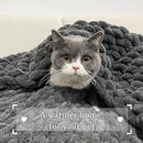 Maetoow Tighter Version Chenille Chunky Knit Blanket Throw （40×50 Inch）, Handmade Warm & Cozy Blanket Couch, Bed, Home Decor, Soft Fleece Banket, Boho Thick Blankets and Giant Yarn Throws，Dark Grey by CozyNest Decor