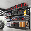 7000LBS Metal Steel Storage Shelves - 78.7" W Black 4 Tier Heavy Duty Rack Commercial Industrial Shelving with Adjustable Shelf for Basement Garage Warehouse - 78.7" W x 24" D x 78.7" H by GreenHaven Gardens