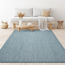 Adiva Rugs Outdoor Indoor Area Rug, Weather Resistant, Easy to Clean, Stain Resistant Floor Mat for Dining Room, Backyard, Deck, Patio (Aqua Weiss, 2'6" x 7') by CozyNest Decor