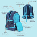 Bentgo Kids 2-in-1 Backpack & Insulated Lunch Bag - Confetti Designed 16” Backpack for School & Travel -, Durable, Water Resistant, Padded, & Large Compartments (Confetti Edition - Abyss Blue) by TinyTreasures Baby Boutique