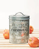 Amici Home Farmhouse Galvanized Canister | Dry Food Storage Container | Airtight Lid | 76 Oz Capacity | Farmhouse Décor | Rustic Metal Canister for Kitchen Countertop by CozyNest Decor
