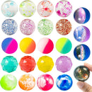 JOYIN 24 PCS Multistyle Bouncy Balls, 6 Styles 32mm Assorted Bouncy Balls Bulk with Storage Bag, Bounce Toys for Kids Party Favors Birthdays Gifts Goodie Bags Stuffers Carnival Prizes by TinyTreasures Baby Boutique