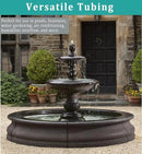 1/2" id - 10ft Black Vinyl Tubing Flexible PVC Tube Hybrid Hose Transfer Water Fuel Gas for Pond Fountain Garden Waterfall, Durable and Safe, with 2 Hose Clamps by GreenHaven Gardens