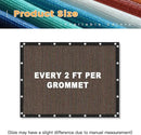 VICLLAX Shade Fabric Sun Shade Cloth with Every 2 FT Grommets for Patio Garden Pergola Cover Canopy 11x18 FT, Mocha by GreenHaven Gardens