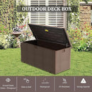 180 Pro Gallon Deck Box,Outdoor Storage Box Lockable,Waterproof for Patio Furniture, Garden Tools, Pool Accessories, Package Delivery Boxes For Outside, Brown by GreenHaven Gardens