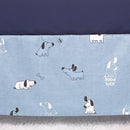 CaSaJa Baby 3-Piece Crib Bedding Set for Boys Girls, Including Soft Quilted Comforter(Blanket), Fitted Crib Sheet and Skirt, Soft Nursery Bedding Set Made of Silky Comfy Materials, Good Luck Puppy by TinyTreasures Baby Boutique