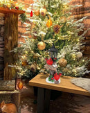 iStatue Lighted Cardinal Christmas Ornaments - 10’’ Resin 2 Red Birds Joy Lamp Post Figurine with Candle Lantern - Unique Xmas Decorations Indoor Decor Gift (Cardinal) by CozyNest Decor