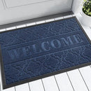 Yimobra Welcome Matt Outdoor Indoor 29.5x17, All-Weather Waterproof Front Door Mat, Non-Slip Low Profile Porch Patio Entrance Doormat, Blue by CozyNest Decor