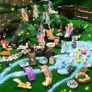 120 Pieces Garden Kit Accessories Garden Animals Miniatures Fairies Miniature Figurines Micro Landscape Ornaments DIY Kit for Outdoor Yard Lawn by GreenHaven Gardens