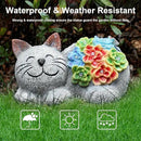 Otdair Solar Garden Decor Cat, Cat Lover Gifts with Succulent and 7 LED Lights for Outside,Outdoor Solar Lights for Yard, Garden and Patio, Unique Gift for Women by CozyNest Decor