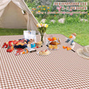 Picnic Blanket Waterproof Beach Rug 80''x80'' Picnic Mat Washable Lightweight with Handle Coffee Checkered for Hiking Travelling Outdoor Camping,Parks by TinyTreasures Baby Boutique