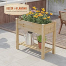 GHWIE Raised Garden Bed with Legs, Elevated Wooden Planter Box with Shelf,Large Garden Planter Outdoor for Backyard, Patio, Balcony by GreenHaven Gardens