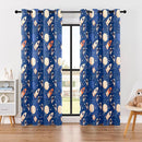 Kids Space Astronaut and Rocket Blackout Curtains - 100% Blackout, Thermal Insulated, Noise Reducing, Perfect for Kids Room and Nursery, 2 Panels (Orbiting Astronauts, W52×L84) by TinyTreasures Baby Boutique