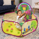 Barney Pop Up Playground, Ball Pit with 25 Play Balls and Basketball Hoop, Toddlers 2+ by TinyTreasures Baby Boutique