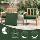 Patio Chair Cushions 24 X 24 X 5 Inch Waterproof Outdoor Seat Cushions for Patio Furniture, Outdoor Sofa Couch Pads with Ties & Handle, Set of 2, Green by GreenHaven Gardens