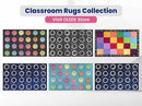 OLEEK Large Classroom Rug Elementary 5x7 - Classroom Rugs for Kids Room - Classroom Carpet Elementary - Kids playroom Rug 5 x 7 - Preschool Rugs for Classroom - Schoolgirl Style Classroom Decor by TinyTreasures Baby Boutique