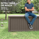 150 Gallon Resin Deck Box, Large Indoor and Outdoor Storage Box, Weatherproof and UV Resistant Outdoor Storage Box with Built-in Steel Beams for Patio, Cushions, Pool Supplies by CozyNest Decor