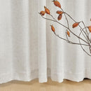MYSKY HOME Farmhouse Kitchen Curtains 54 inches Long, Boho Curtain Panels Farmhouse Style Flax Linen Polyester Blend Texture for Home Decor, Light Soften Privacy Drapes, Linen, Pack-2 by CozyNest Decor