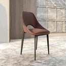 LeisureMod Amalfi Upholstered Fabric Dining Chair – Modern Side Chair with Iron Legs, Mid-Century Accent Chair for Dining Room or Kitchen by CozyNest Decor