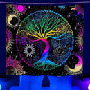 AACKart Blacklight Tapestry for Bedroom - Spiritual Tree of Life Wall Tapestry Glow in the Dark Wall Hanging 90.5 x 70.8 inches by CozyNest Decor