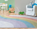 Well Woven Kids Rugs Rainbow 9'10" x 13' Multi Color Modern Flat-Weave Playroom Area Rug by CozyNest Decor