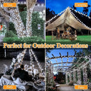 2 Pack Solar String Lights Total 240LED 80FT, IP67 Waterproof Solar Lights for Outside with 8 Modes, Upgraded Solar Panel Fairy Lights for Garden Party Wedding Decorations (Cool White) … by CozyNest Decor