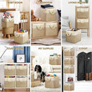 SIMPLE HOUSEWARE Fabric Storage Cubes, 13" x 13" Storage Bin, 3 Pack, Beige by CozyNest Decor