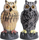 Galashield Owl Decoy to Scare Birds Away | Plastic Owls to Scare Birds Away | Owl Statue for Garden & Outdoors by Galashield [Set of 2] by GreenHaven Gardens