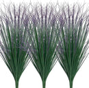 12Pcs Artificial Grass Plants, Faux Shrubs Wheat Grass, Artificial Tall Grass Fake Plants for Outdoor Decor,Artificial Greenery Stems Weed for Room Indoor Home Decor（Green Purple Tail） by GreenHaven Gardens