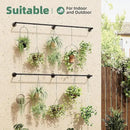 Plant Hanger Indoor with 12 Hanging Chains Hanging Planters for Indoor Plants Hanging Plant Holder Window Plant Rod Black Metal Shelves 70.8 Inch 2PCS Pot not Included by CozyNest Decor