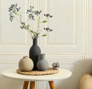 Ceramic Vase Set of 3, Flower Decorative Vases Home Decor Boho Neutral Modern Pottery Pampas Vases for Centerpiece Bouquet Table Mantel Entryway Bookshelf Living Room Bedroom Bathroom Kitchen by CozyNest Decor