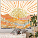 Lunerfex Bohemian Mandala Sunrise Wall Tapestry, Abstract Mountain Scenery Tapestries for Home Decor, Boho Tapestry 80x60 Inch by CozyNest Decor